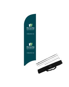 Beachflagg-pakke 3,6 m - Uten fot