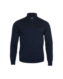 Elegant 1/4 Zip - Herre - Marine