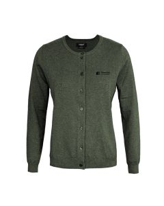 Elegant Buttoned Cardigan - Dame - Grønn